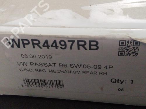Rear right window mechanism VW PASSAT B6 (3C2)  | BP26294255C25 