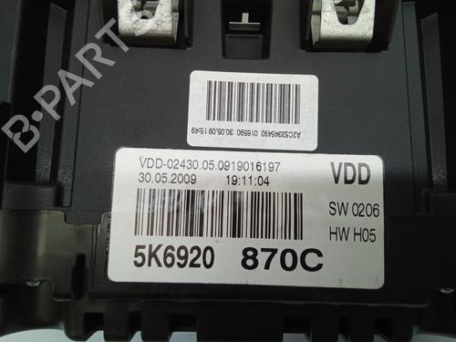 Instrument cluster VW GOLF VI (5K1) 2.0 GTi | BP10345551C47 