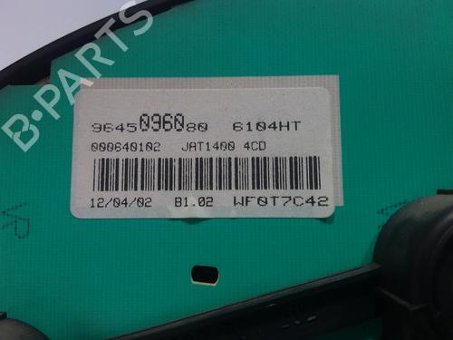 Instrument cluster PEUGEOT 206 Hatchback (2A/C) 1.9 D | BP10188534C47 