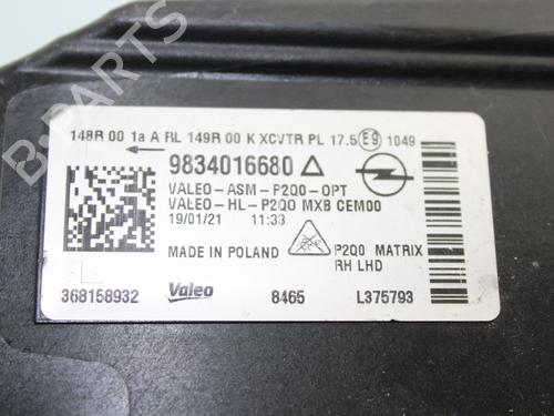 Right headlight OPEL MOKKA  | BP17968567C29 