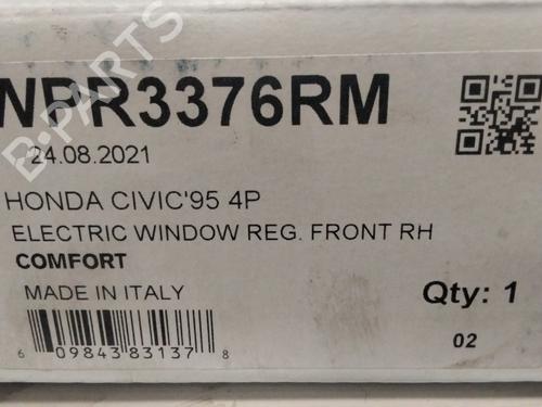 Front right window mechanism HONDA CIVIC VI Fastback (MA, MB)  | BP26222434C23 