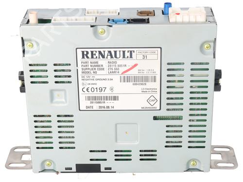 Used Radio Radio RENAULT KADJAR (HA_, HL_) 1.2 TCe 130 (HLMR) (130 hp) 33397435 33397435