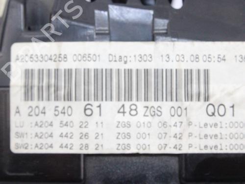 Instrument cluster MERCEDES-BENZ C-CLASS (W204) C 200 CDI (204.001) | BP15603698C47