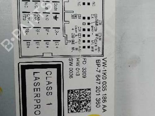 Radio VW GOLF V (1K1)  | BP9258116E6 