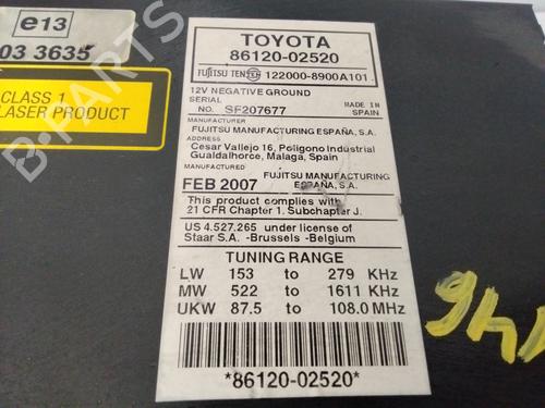 Radio TOYOTA AURIS (_E15_)  | BP20227708E6