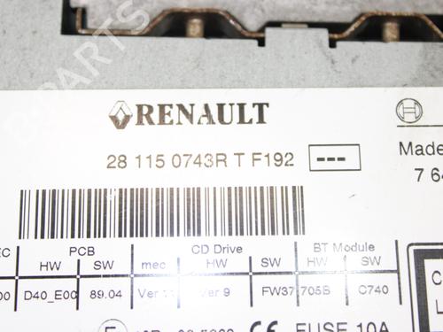 Radio RENAULT MEGANE III Coupe (DZ0/1_) 1.9 dCi (DZ0N, DZ0J, DZ1J, DZ1K) | BP18130245E6 