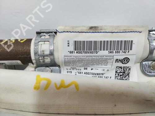 Right curtain airbag VW GOLF VI (5K1)  | BP25467307C12 