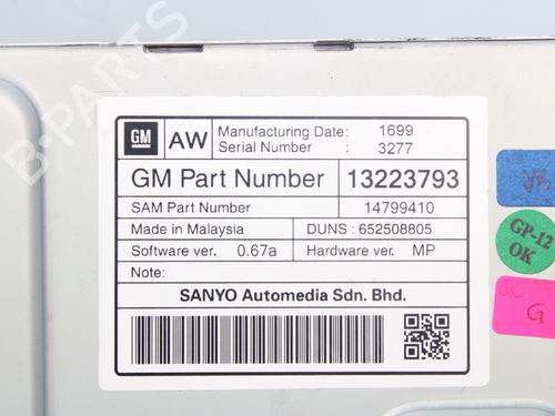 Display monitor OPEL INSIGNIA A Saloon (G09) 2.0 CDTI (69) | BP16242083C48 