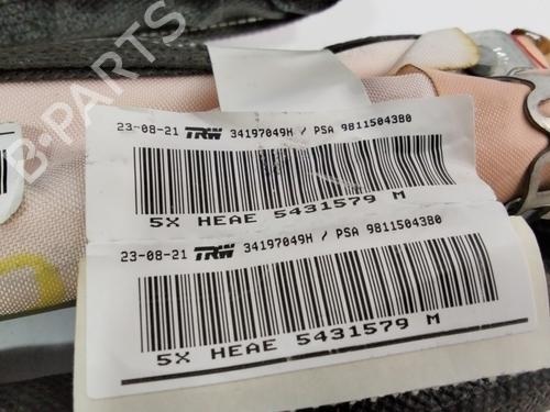 Right curtain airbag PEUGEOT 3008 II SUV (MC_, MR_, MJ_, M4_)  | BP29721566C12 