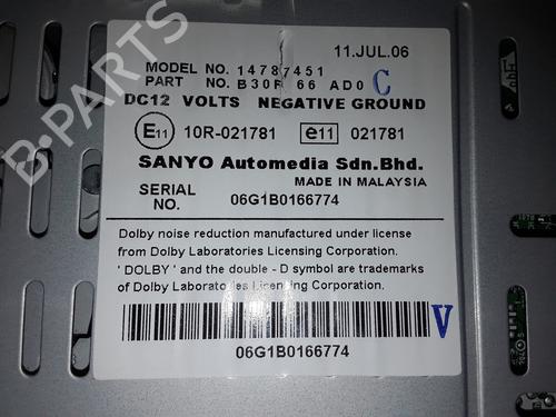 Bilradio MAZDA 6 Hatchback (GG)  | BP11047541E6 