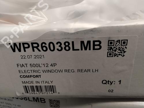 Rudehejsemekanisme venstre bagtil FIAT 500L (351_, 352_) [2012-2025]  30314084