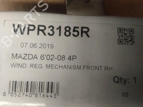 Used Front right window mechanism MAZDA 6 Hatchback (GG) [2002-2008]  25493817