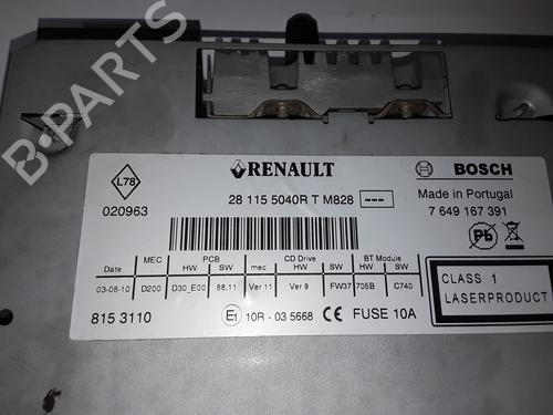 Radio RENAULT SCÉNIC III (JZ0/1_)  | BP10715171E6 