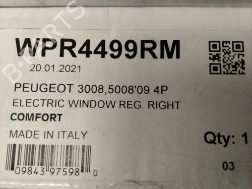Front right window mechanism PEUGEOT 3008 I MPV (0U_)  | BP25709926C23 