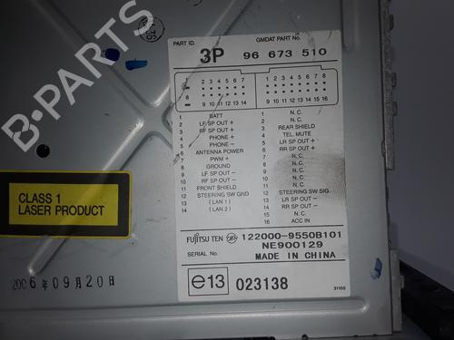 Radio CHEVROLET CAPTIVA (C100, C140)  | BP10647315E6 