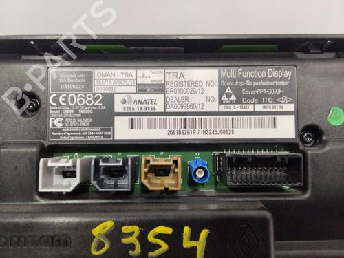 Multifunctionele display RENAULT MEGANE III Hatchback (BZ0/1_, B3_) 1.2 TCe (BZ16, BZ28) (132 hp) 23146561