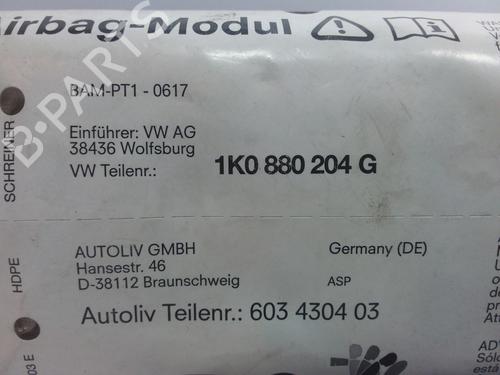Passenger airbag VW GOLF V (1K1) 1.9 TDI | BP10386046C10 