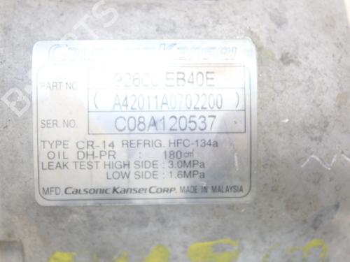 AC-Kompressor NISSAN NAVARA NP300 (D40) 2.5 dCi 4WD | BP16970090M34 