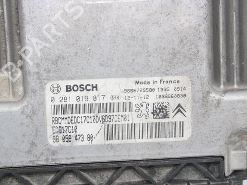 Engine control unit (ECU) CITROËN BERLINGO MULTISPACE (B9) 1.6 HDi 75 16V | BP16293824M57 