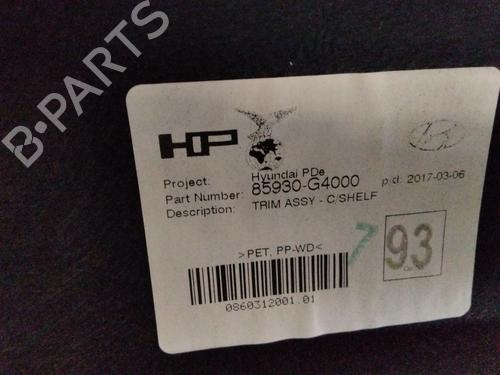 Rear parcel shelf HYUNDAI i30 (PDE, PD, PDEN) 1.6 CRDi | BP29941641C85