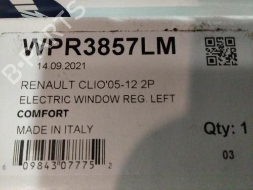 Front left window mechanism RENAULT CLIO III (BR0/1, CR0/1)  | BP25591553C22 