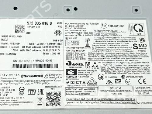 Radio VW GOLF VIII (CD1, DA1) | BP36013889E6 - Image 2
