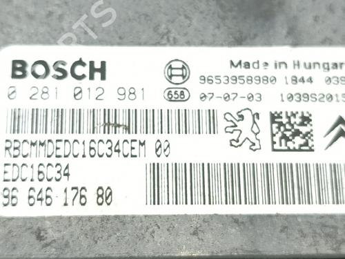 Engine control unit (ECU) CITROËN C4 Picasso I MPV (UD_) 1.6 HDi | BP31096518M57 - Image 3