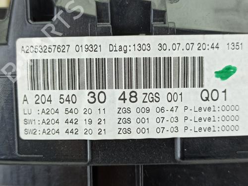 Instrument cluster MERCEDES-BENZ C-CLASS (W204)  | BP25875123C47 