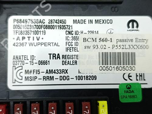 Fuse box JEEP COMPASS (MP, M6, MV, M7) 1.3 | BP37018690E1 - Image 6