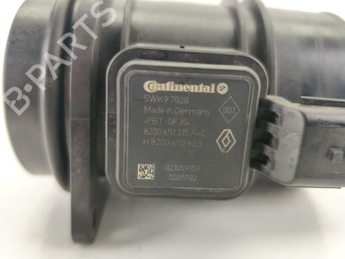 Mass air flow sensor RENAULT KANGOO / GRAND KANGOO II (KW0/1_) 1.5 dCi 80 (KW15) | BP26560763M95 