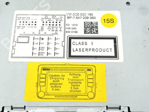 Radio VW GOLF VI (5K1) 2.0 GTi | BP31043429E6  - Image 7