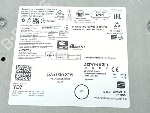 Radio SEAT ARONA (KJ7, KJP) 1.0 TSI | BP32421374E6  - Image 5