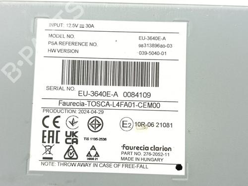 Radio JEEP AVENGER (J2) Electric | BP39430888E6 - Image 5