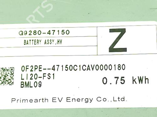 Battery TOYOTA C-HR (_X1_) 1.8 Hybrid (ZYX10_, ZYX11_) | BP27807033E11 