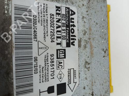 ECU airbags RENAULT TRAFIC II Van (FL) 2.5 dCi 135 (FL0D) | BP25877128M53 