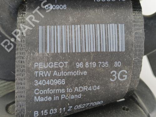 Rear left seatbelt PEUGEOT 5008 (0U_, 0E_) 1.6 HDi | BP25876616I29 