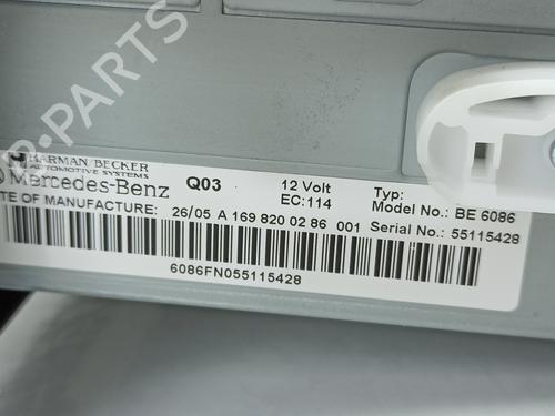 Radio MERCEDES-BENZ A-CLASS (W169) A 170 (169.032, 169.332) | BP15485068E6 