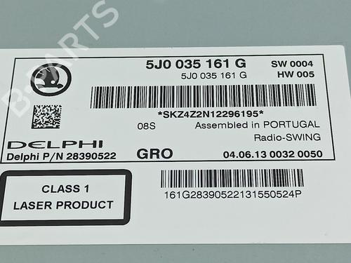 Radio SKODA FABIA II (542)  | BP13350966E6 