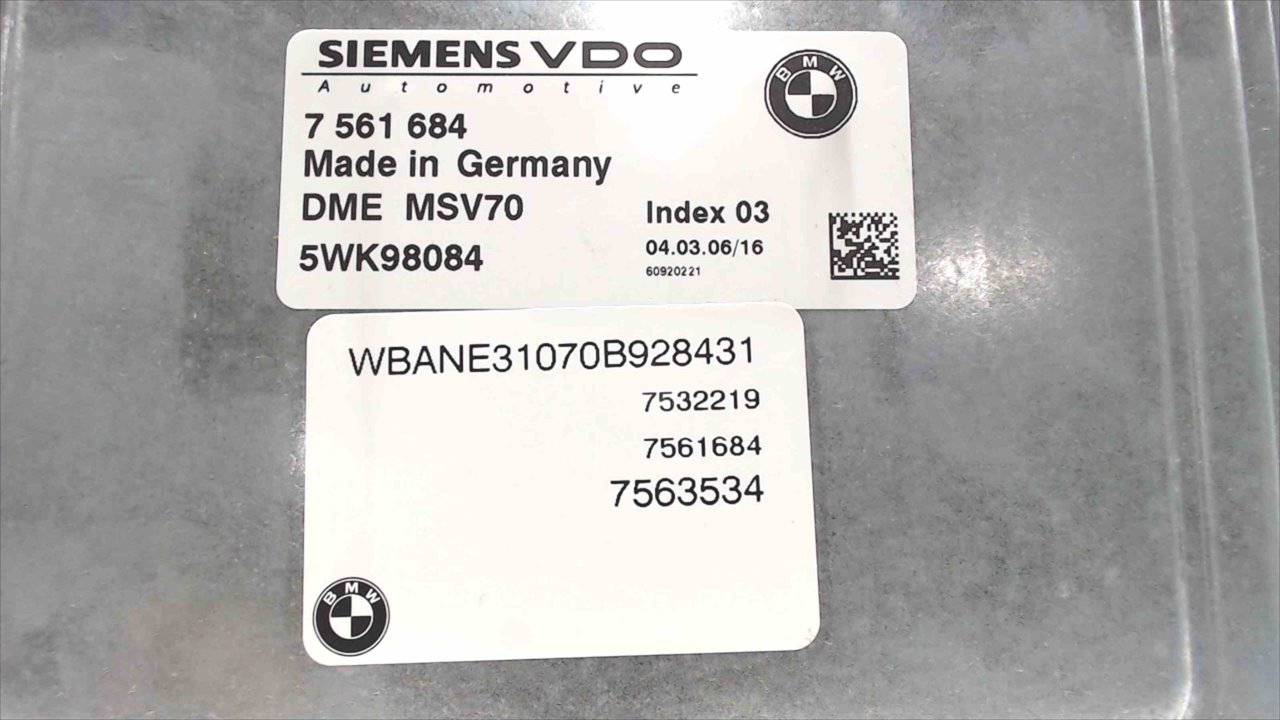 Engine control unit (ECU) BMW 5 (E60) 523 i 9070427 | B-Parts 