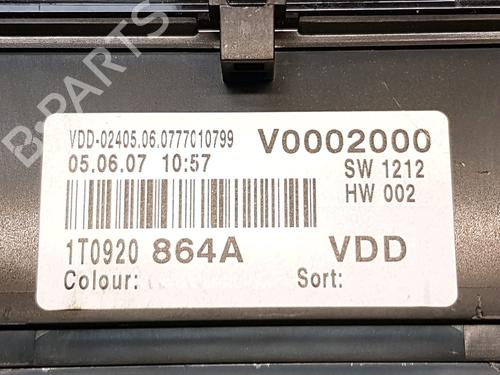 Instrument cluster VW TOURAN (1T1, 1T2) 1.9 TDI | BP15397268C47 