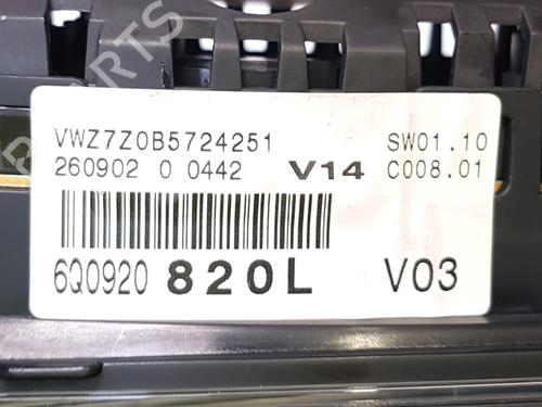Instrument cluster VW POLO IV (9N_, 9A_) 1.4 TDI | BP15675775C47 