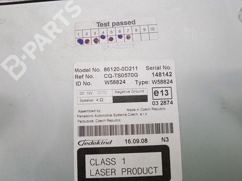 Bilradio TOYOTA YARIS (_P9_) 1.4 D-4D (NLP90_, NLP90R) | BP10455706E6 