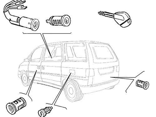 Used Ignition barrel Ignition barrel VW POLO (9N_, 9A_) 1.9 TDI (101 hp) 10449371 10449371
