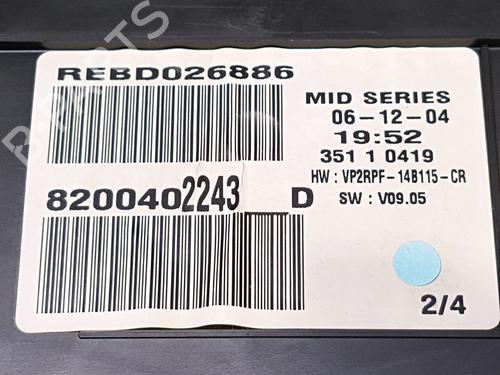 Instrument cluster RENAULT MEGANE II (BM0/1_, CM0/1_) 2.0 16V Turbo | BP15771743C47 