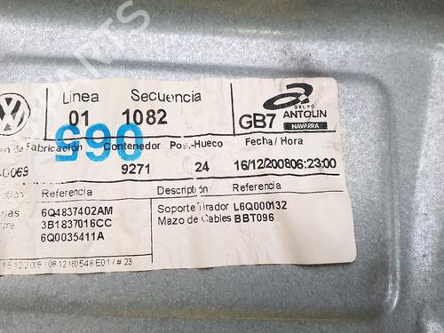 Front right window mechanism VW POLO IV (9N_, 9A_) 1.4 TDI | BP29552957C23 