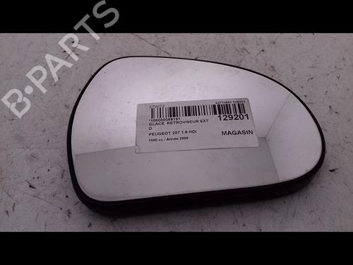 Used Right mirror glass PEUGEOT 207 (WA_, WC_) 1.6 HDi (109 hp) 14887809