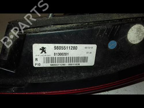 Used Right tailgate light PEUGEOT 3008 I MPV (0U_) 1.6 THP (156 hp) 30950171