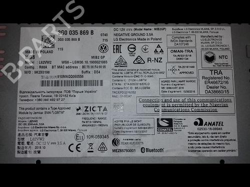 Display monitor VW TRANSPORTER T6 Van (SGA, SGH, SHA, SHH) 2.0 TDI | BP30949611C48