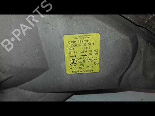Used Left headlight MERCEDES-BENZ A-CLASS (W168) A 170 CDI (168.009, 168.109) (95 hp) 23196295
