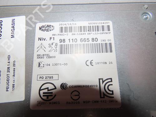 Radio PEUGEOT 208 I (CA_, CC_) 1.4 HDi | BP18017945E6